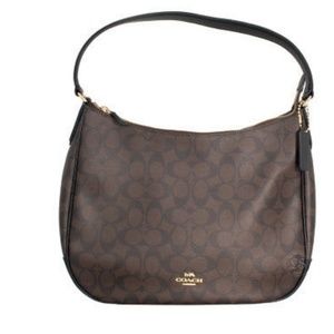 🎄COACH Leather Brown & Black Shoulder Bag